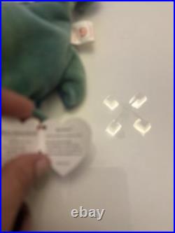 Ty Beanie Babies Rainbow Incorrect Blue Fabric Chameleon 1997 (Rare, Retired)