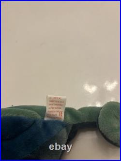 Ty Beanie Babies Rainbow Incorrect Blue Fabric Chameleon 1997 (Rare, Retired)