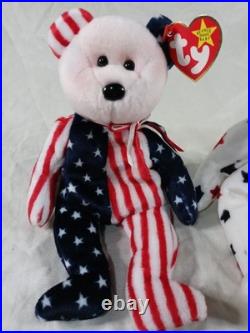 Ty Beanie Babies Rare 1998 Glory, 1999 Spangle & 1984 LA Olympics Stein Beer Mug