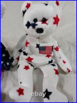 Ty Beanie Babies Rare 1998 Glory, 1999 Spangle & 1984 LA Olympics Stein Beer Mug