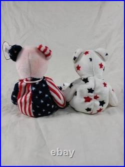 Ty Beanie Babies Rare 1998 Glory, 1999 Spangle & 1984 LA Olympics Stein Beer Mug