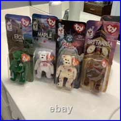 Ty Beanie Babies Rare Britannia, Maple, Erin, Glory Package 1999 Bear Tag