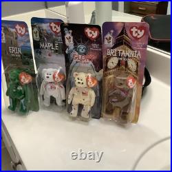 Ty Beanie Babies Rare Britannia, Maple, Erin, Glory Package 1999 Bear Tag