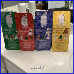 Ty Beanie Babies Rare Britannia, Maple, Erin, Glory Package 1999 Bear Tag