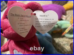 Ty Beanie Babies Rare Bundle! Patti, Iggy, Rainbow, Twigs, Valentina, Clubby