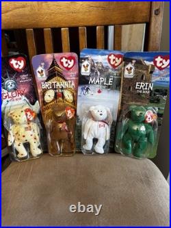 Ty Beanie Babies Rare Collection Of 4 Rare Bears Mint Condition