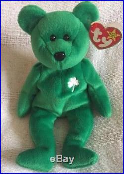 Ty Beanie Babies Rare Erin' Irish Bear (misprinted & Numbered)