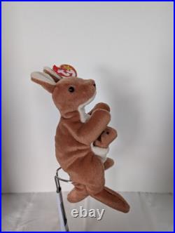 Ty Beanie Babies Rare Lot Includes Slowpoke Pouch withJoey Scoop & Jake /See Pics