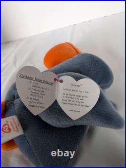Ty Beanie Babies Rare Lot Includes Slowpoke Pouch withJoey Scoop & Jake /See Pics