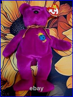 Ty Beanie Babies Rare Millennium/Millenium the Bear Retired WithMisprint Errors
