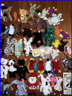 Ty Beanie Babies Rare Retired & Brand New Lot Of 108 Plus Books And Card Packs