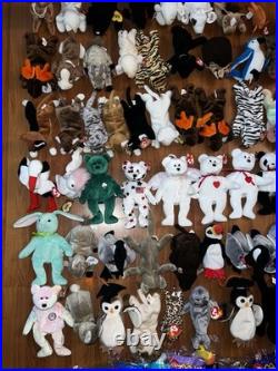 Ty Beanie Babies Rare Retired & Brand New Lot Of 108 Plus Books And Card Packs