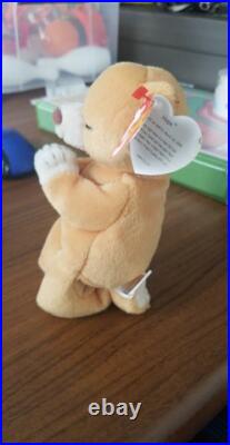 Ty Beanie Babies Rare Retired HOPE Praying Bear New Tag Errors 1st EDITION (B30) Ty Beanie Babies Rare Retired HOPE Praying Bear New Tag Errors 1st EDITION (B30)