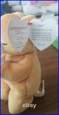 Ty Beanie Babies Rare Retired HOPE Praying Bear New Tag Errors 1st EDITION (B30) Ty Beanie Babies Rare Retired HOPE Praying Bear New Tag Errors 1st EDITION (B30)