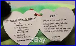 Ty Beanie Babies Rare Retired Iggy the Iguana PVC 1ST EDITION