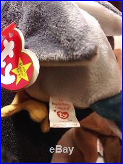 Ty Beanie Babies Rare Retired Jake w Tag ERRORS PVC 1st EDITION GREAT GIFT