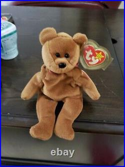 Ty Beanie Babies Rare Teddy Retired withErrors NWT 1993 / 11-28-95 P. V. C. Pellets