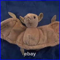 Ty Beanie Babies Retired Batty Brown Bat Baby 1996 with Tag RARE ERRORS