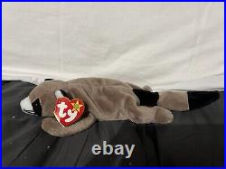 Ty Beanie Babies Ringo Raccoon 1995 RARE, ERRORS (Retired, Baby)