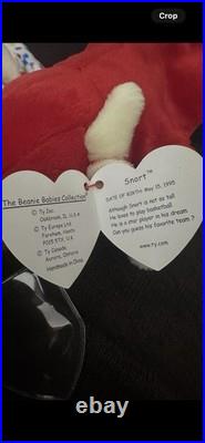 Ty Beanie Babies SNORT RED BULL 1995 RARE ORIGINAL SEE TAG PHOTOS