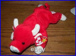 Ty Beanie Babies SNORT RED BULL 1995 RARE ORIGINAL SEE TAG PHOTOS MINT NWT Ty Beanie Babies SNORT RED BULL 1995 RARE ORIGINAL SEE TAG PHOTOS MINT NWT