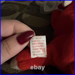 Ty Beanie Babies SNORT RED BULL 1995 RARE ORIGINAL SEE TAG PHOTOS MINT NWT