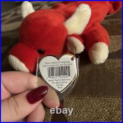 Ty Beanie Babies SNORT RED BULL 1995 RARE ORIGINAL SEE TAG PHOTOS MINT NWT
