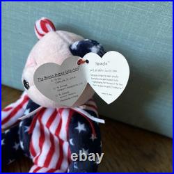 Ty Beanie Babies SPANGLE PINK FACE-RAREMint Cond. / Tag ERRORS-sales to CHARITY