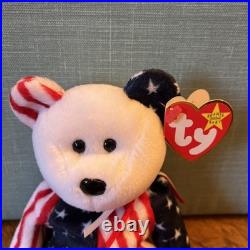 Ty Beanie Babies SPANGLE WHITE FACE-RAREMint Cond. / Tag ERRORS-sales to CHARITY