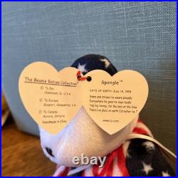 Ty Beanie Babies SPANGLE WHITE FACE-RAREMint Cond. / Tag ERRORS-sales to CHARITY