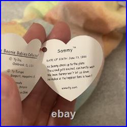 Ty Beanie Babies Sammy 1998 New With Tags Rare With Errors Perfect Condition