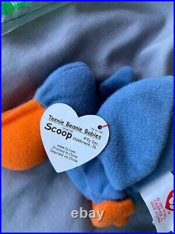 Ty Beanie Babies Scoop 1993 Rare Retired Collectible In Original Bag W Tag