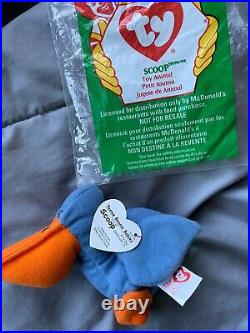 Ty Beanie Babies Scoop 1993 Rare Retired Collectible In Original Bag W Tag