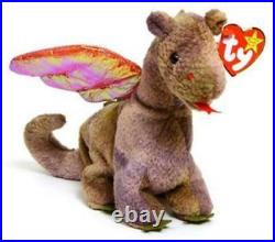 Ty Beanie Babies Scorch Dragon 1998 RARE, ERRORS (Retired, Baby)