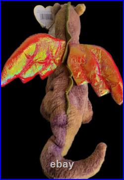 Ty Beanie Babies Scorch Dragon 1998 RARE, ERRORS (Retired, Baby)