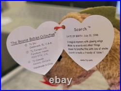 Ty Beanie Babies Scorch Dragon 1998 RARE, ERRORS (Retired, Baby)