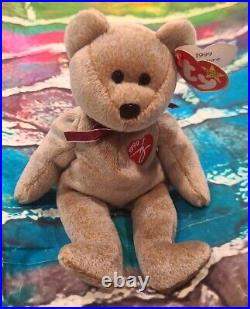 Ty Beanie Babies Signature Bear 1999 RARE, ERRORS Brown Excellent Retired Baby