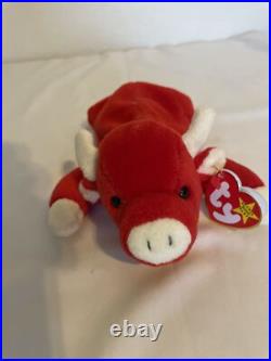 Ty Beanie Babies Snort the Bull Retired Rare 1995 Mint So Cute