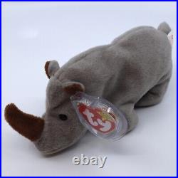 Ty Beanie Babies Spike Rhino 1996 RARE, ERRORS (Excellent, Retired, Baby)