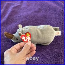 Ty Beanie Babies Spike Rhino 1996 RARE, ERRORS (Excellent, Retired, Baby)