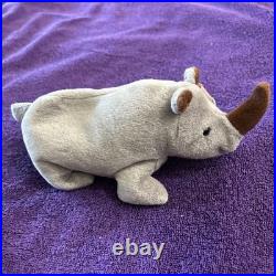 Ty Beanie Babies Spike Rhino 1996 RARE, ERRORS (Excellent, Retired, Baby)