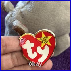 Ty Beanie Babies Spike Rhino 1996 RARE, ERRORS (Excellent, Retired, Baby)
