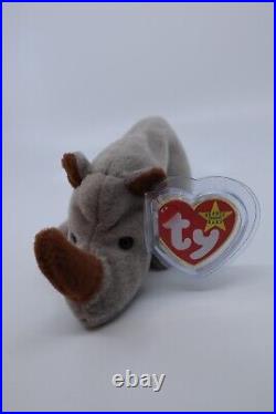 Ty Beanie Babies Spike Rhino 1996 RARE, ERRORS (Excellent, Retired, Baby)