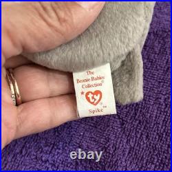 Ty Beanie Babies Spike Rhino 1996 RARE, ERRORS (Excellent, Retired, Baby)