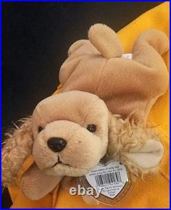 Ty Beanie Babies Spunky Dog Spaniel 1997 RARE, ERRORS (Excellent Retired Baby)