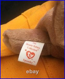 Ty Beanie Babies Spunky Dog Spaniel 1997 RARE, ERRORS (Excellent Retired Baby)