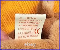 Ty Beanie Babies Spunky Dog Spaniel 1997 RARE, ERRORS (Excellent Retired Baby)