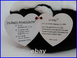 Ty Beanie Babies Stinky Skunk 1995 RARE, ERRORS (Retired, Baby)