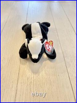 Ty Beanie Babies Stinky the Skunk 1995 RARE, Retired, Many Errors