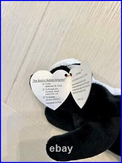 Ty Beanie Babies Stinky the Skunk 1995 RARE, Retired, Many Errors